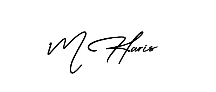 if you are searching for the best signature style for your name M Haris. so please give up your signature search. here we have designed multiple signature styles  using AmerikaSignatureDemo-Regular. M Haris signature style 3 images and pictures png