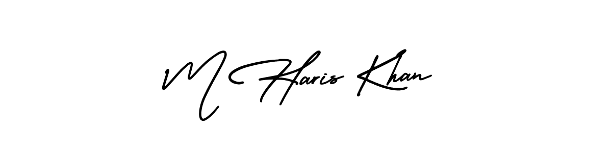 M Haris Khan stylish signature style. Best Handwritten Sign (AmerikaSignatureDemo-Regular) for my name. Handwritten Signature Collection Ideas for my name M Haris Khan. M Haris Khan signature style 3 images and pictures png