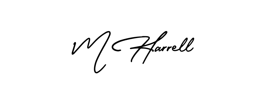 Use a signature maker to create a handwritten signature online. With this signature software, you can design (AmerikaSignatureDemo-Regular) your own signature for name M Harrell. M Harrell signature style 3 images and pictures png