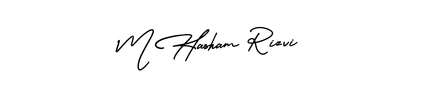 M Hasham Rizvi stylish signature style. Best Handwritten Sign (AmerikaSignatureDemo-Regular) for my name. Handwritten Signature Collection Ideas for my name M Hasham Rizvi. M Hasham Rizvi signature style 3 images and pictures png
