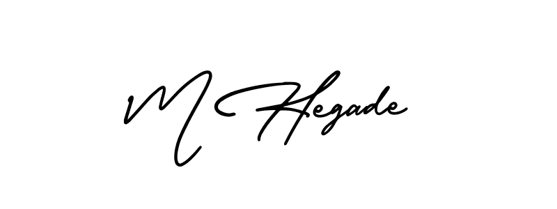 Also we have M Hegade name is the best signature style. Create professional handwritten signature collection using AmerikaSignatureDemo-Regular autograph style. M Hegade signature style 3 images and pictures png