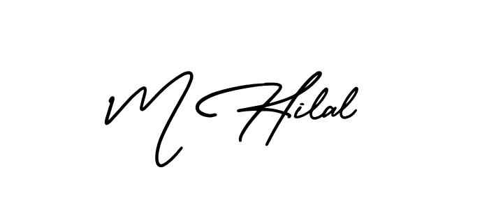 Make a beautiful signature design for name M Hilal. Use this online signature maker to create a handwritten signature for free. M Hilal signature style 3 images and pictures png