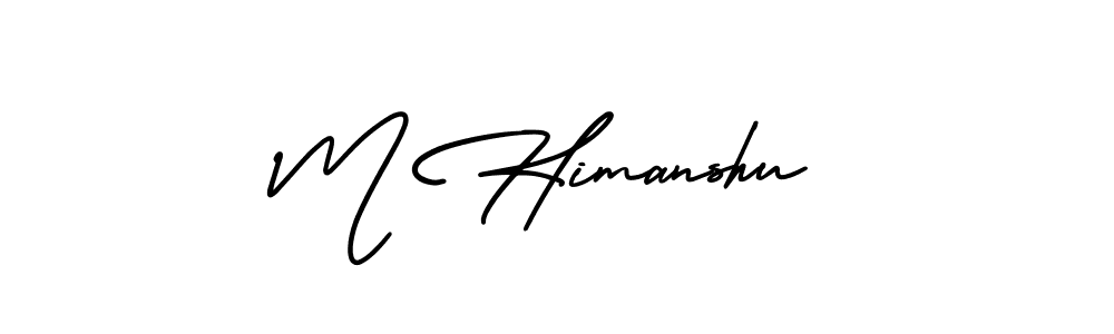 Make a beautiful signature design for name M Himanshu. With this signature (AmerikaSignatureDemo-Regular) style, you can create a handwritten signature for free. M Himanshu signature style 3 images and pictures png