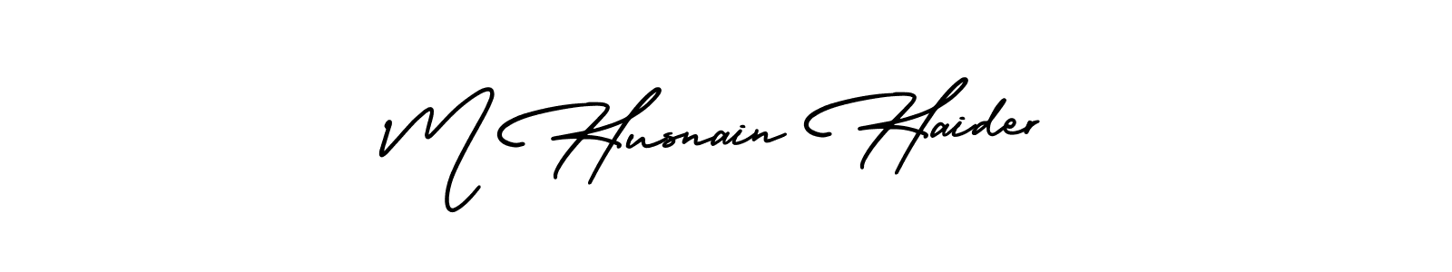 if you are searching for the best signature style for your name M Husnain Haider. so please give up your signature search. here we have designed multiple signature styles  using AmerikaSignatureDemo-Regular. M Husnain Haider signature style 3 images and pictures png
