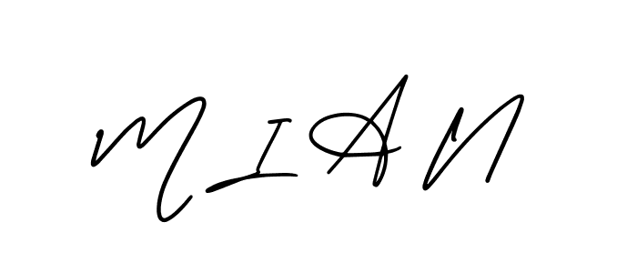 How to Draw M I A N signature style? AmerikaSignatureDemo-Regular is a latest design signature styles for name M I A N. M I A N signature style 3 images and pictures png