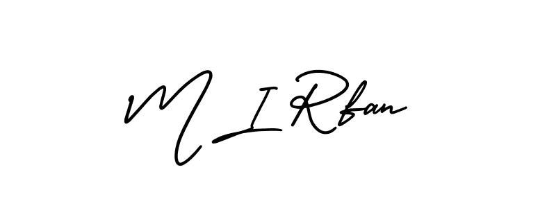 Design your own signature with our free online signature maker. With this signature software, you can create a handwritten (AmerikaSignatureDemo-Regular) signature for name M I Rfan. M I Rfan signature style 3 images and pictures png