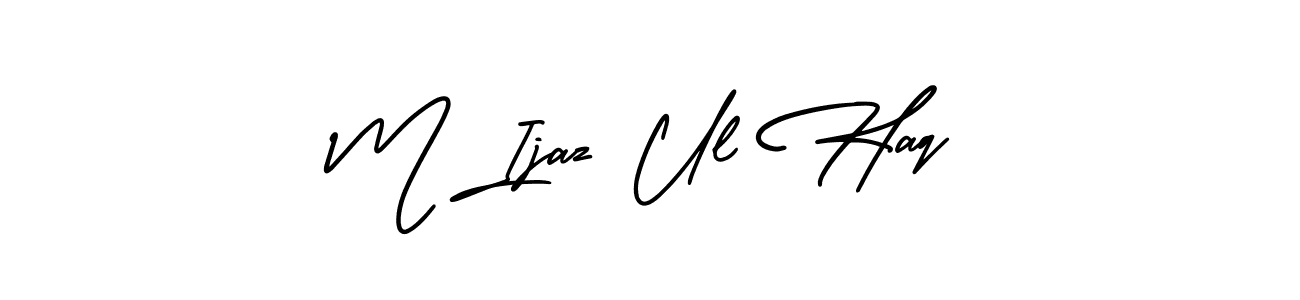 Make a beautiful signature design for name M Ijaz Ul Haq. With this signature (AmerikaSignatureDemo-Regular) style, you can create a handwritten signature for free. M Ijaz Ul Haq signature style 3 images and pictures png