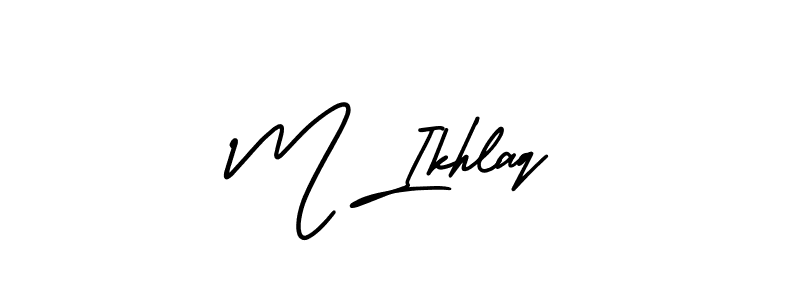 Make a beautiful signature design for name M Ikhlaq. Use this online signature maker to create a handwritten signature for free. M Ikhlaq signature style 3 images and pictures png