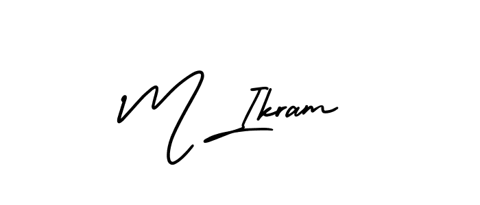 You should practise on your own different ways (AmerikaSignatureDemo-Regular) to write your name (M Ikram) in signature. don't let someone else do it for you. M Ikram signature style 3 images and pictures png