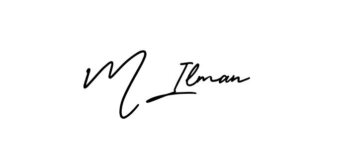Make a beautiful signature design for name M Ilman. Use this online signature maker to create a handwritten signature for free. M Ilman signature style 3 images and pictures png