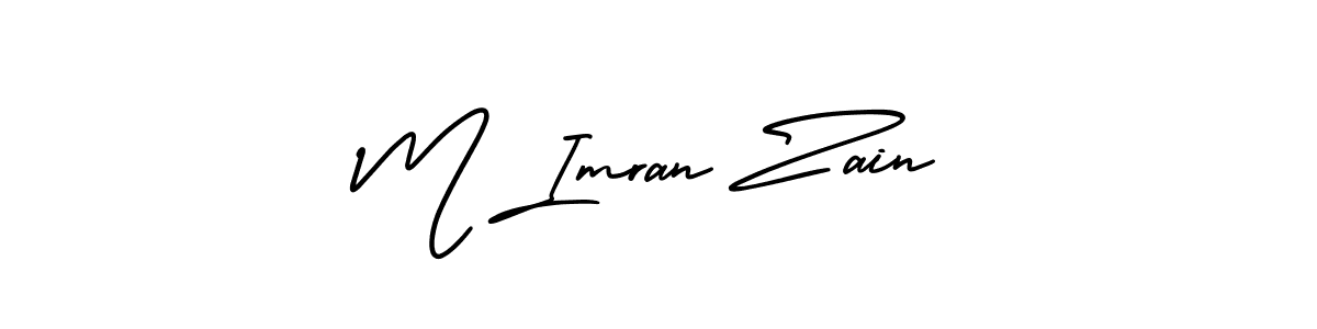 Design your own signature with our free online signature maker. With this signature software, you can create a handwritten (AmerikaSignatureDemo-Regular) signature for name M Imran Zain. M Imran Zain signature style 3 images and pictures png