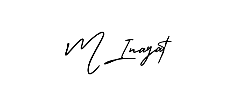 Design your own signature with our free online signature maker. With this signature software, you can create a handwritten (AmerikaSignatureDemo-Regular) signature for name M Inayat. M Inayat signature style 3 images and pictures png