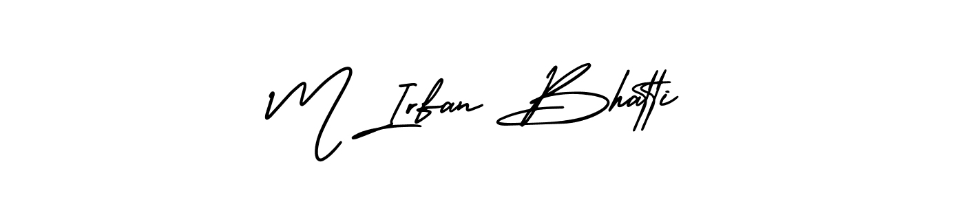 Use a signature maker to create a handwritten signature online. With this signature software, you can design (AmerikaSignatureDemo-Regular) your own signature for name M Irfan Bhatti. M Irfan Bhatti signature style 3 images and pictures png