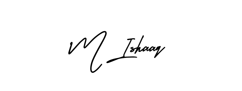 This is the best signature style for the M Ishaaq name. Also you like these signature font (AmerikaSignatureDemo-Regular). Mix name signature. M Ishaaq signature style 3 images and pictures png