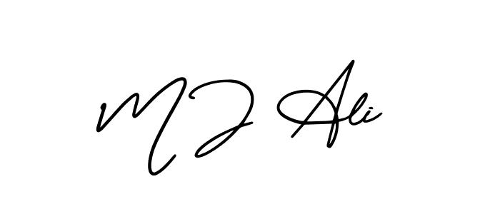 if you are searching for the best signature style for your name M J Ali. so please give up your signature search. here we have designed multiple signature styles  using AmerikaSignatureDemo-Regular. M J Ali signature style 3 images and pictures png