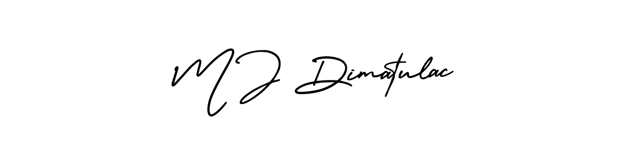Also we have M J Dimatulac name is the best signature style. Create professional handwritten signature collection using AmerikaSignatureDemo-Regular autograph style. M J Dimatulac signature style 3 images and pictures png
