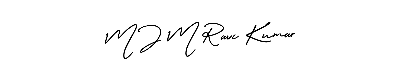 This is the best signature style for the M J M Ravi Kumar name. Also you like these signature font (AmerikaSignatureDemo-Regular). Mix name signature. M J M Ravi Kumar signature style 3 images and pictures png