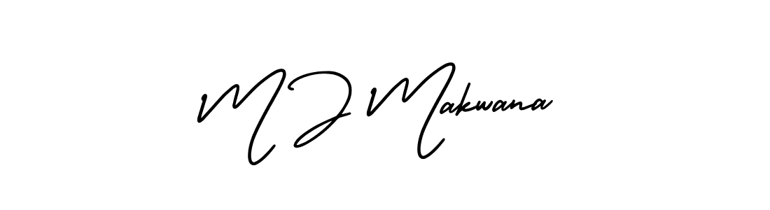 Make a beautiful signature design for name M J Makwana. With this signature (AmerikaSignatureDemo-Regular) style, you can create a handwritten signature for free. M J Makwana signature style 3 images and pictures png