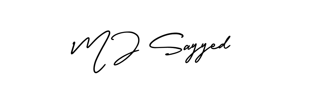 This is the best signature style for the M J Sayyed name. Also you like these signature font (AmerikaSignatureDemo-Regular). Mix name signature. M J Sayyed signature style 3 images and pictures png