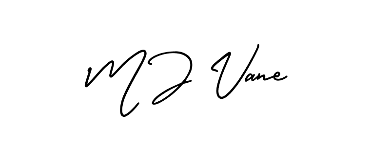 Use a signature maker to create a handwritten signature online. With this signature software, you can design (AmerikaSignatureDemo-Regular) your own signature for name M J Vane. M J Vane signature style 3 images and pictures png