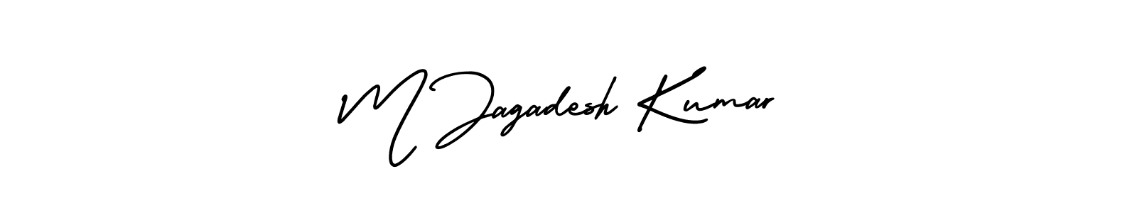 AmerikaSignatureDemo-Regular is a professional signature style that is perfect for those who want to add a touch of class to their signature. It is also a great choice for those who want to make their signature more unique. Get M Jagadesh Kumar name to fancy signature for free. M Jagadesh Kumar signature style 3 images and pictures png