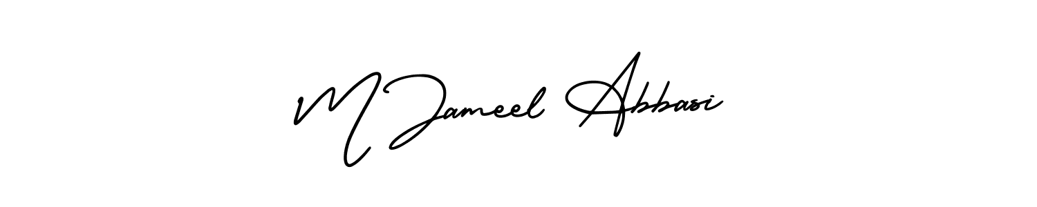 Use a signature maker to create a handwritten signature online. With this signature software, you can design (AmerikaSignatureDemo-Regular) your own signature for name M Jameel Abbasi. M Jameel Abbasi signature style 3 images and pictures png