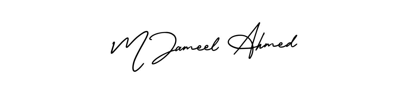How to Draw M Jameel Ahmed signature style? AmerikaSignatureDemo-Regular is a latest design signature styles for name M Jameel Ahmed. M Jameel Ahmed signature style 3 images and pictures png