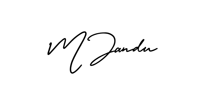 This is the best signature style for the M Jandu name. Also you like these signature font (AmerikaSignatureDemo-Regular). Mix name signature. M Jandu signature style 3 images and pictures png