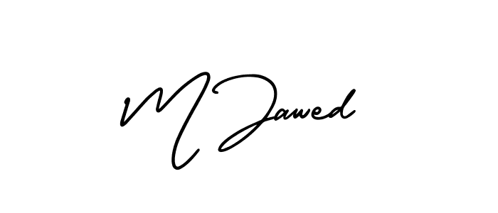 The best way (AmerikaSignatureDemo-Regular) to make a short signature is to pick only two or three words in your name. The name M Jawed include a total of six letters. For converting this name. M Jawed signature style 3 images and pictures png
