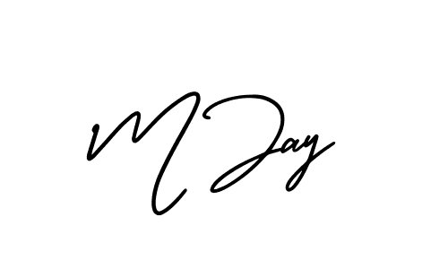 if you are searching for the best signature style for your name M Jay. so please give up your signature search. here we have designed multiple signature styles  using AmerikaSignatureDemo-Regular. M Jay signature style 3 images and pictures png