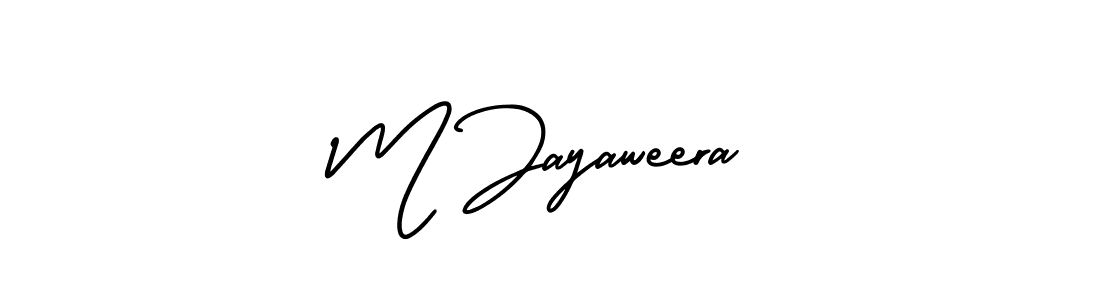 Make a beautiful signature design for name M Jayaweera. With this signature (AmerikaSignatureDemo-Regular) style, you can create a handwritten signature for free. M Jayaweera signature style 3 images and pictures png