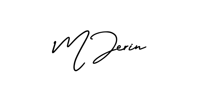 Make a beautiful signature design for name M Jerin. Use this online signature maker to create a handwritten signature for free. M Jerin signature style 3 images and pictures png