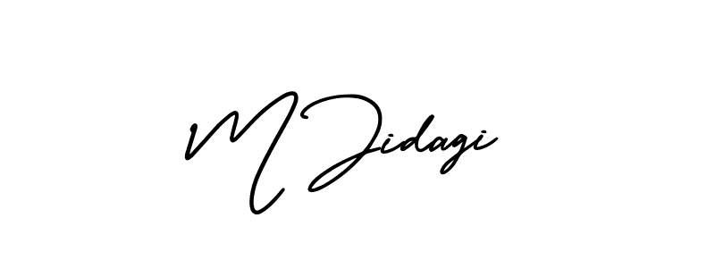 Similarly AmerikaSignatureDemo-Regular is the best handwritten signature design. Signature creator online .You can use it as an online autograph creator for name M Jidagi. M Jidagi signature style 3 images and pictures png