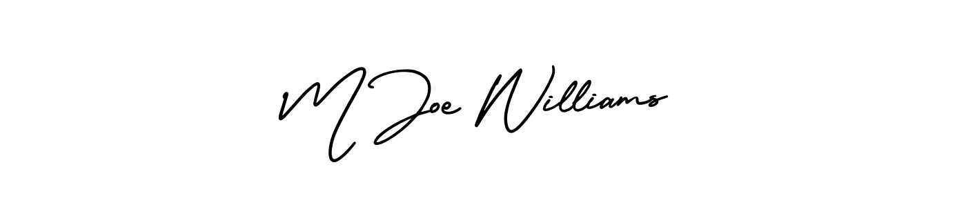 M Joe Williams stylish signature style. Best Handwritten Sign (AmerikaSignatureDemo-Regular) for my name. Handwritten Signature Collection Ideas for my name M Joe Williams. M Joe Williams signature style 3 images and pictures png