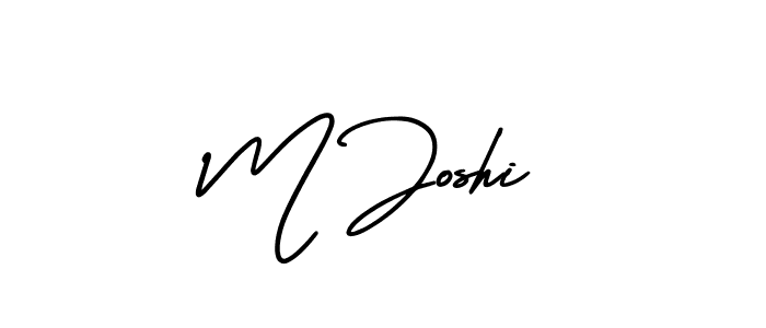 Make a beautiful signature design for name M Joshi. With this signature (AmerikaSignatureDemo-Regular) style, you can create a handwritten signature for free. M Joshi signature style 3 images and pictures png