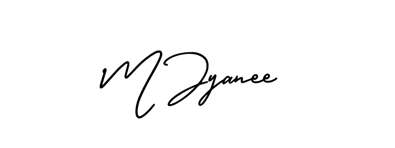 Make a beautiful signature design for name M Jyanee. With this signature (AmerikaSignatureDemo-Regular) style, you can create a handwritten signature for free. M Jyanee signature style 3 images and pictures png