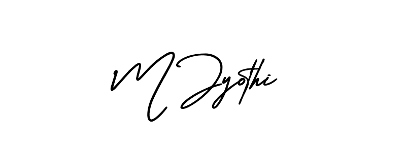 if you are searching for the best signature style for your name M Jyothi. so please give up your signature search. here we have designed multiple signature styles  using AmerikaSignatureDemo-Regular. M Jyothi signature style 3 images and pictures png