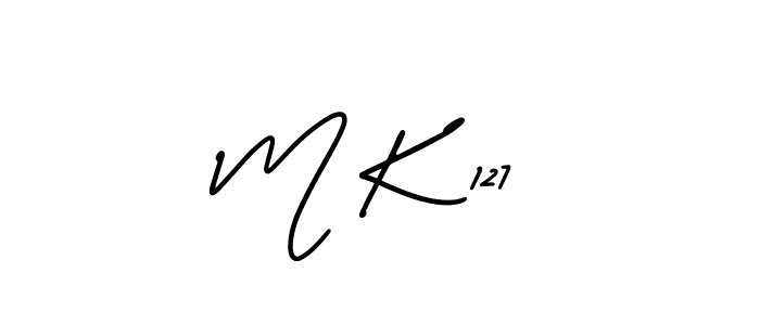 Similarly AmerikaSignatureDemo-Regular is the best handwritten signature design. Signature creator online .You can use it as an online autograph creator for name M K 127. M K 127 signature style 3 images and pictures png