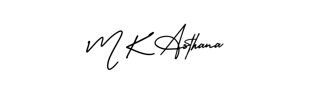 This is the best signature style for the M K Asthana name. Also you like these signature font (AmerikaSignatureDemo-Regular). Mix name signature. M K Asthana signature style 3 images and pictures png