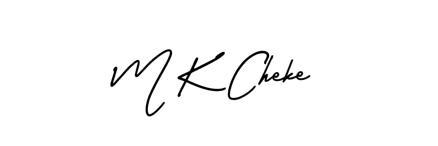 Create a beautiful signature design for name M K Cheke. With this signature (AmerikaSignatureDemo-Regular) fonts, you can make a handwritten signature for free. M K Cheke signature style 3 images and pictures png