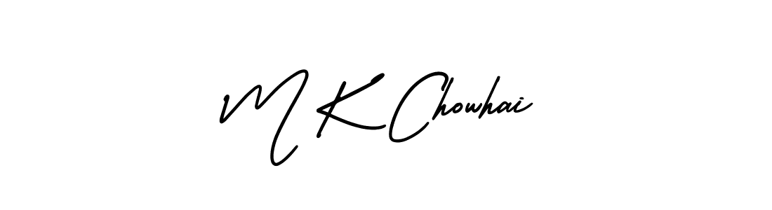 This is the best signature style for the M K Chowhai name. Also you like these signature font (AmerikaSignatureDemo-Regular). Mix name signature. M K Chowhai signature style 3 images and pictures png