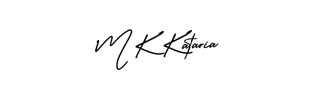 The best way (AmerikaSignatureDemo-Regular) to make a short signature is to pick only two or three words in your name. The name M K Kataria include a total of six letters. For converting this name. M K Kataria signature style 3 images and pictures png