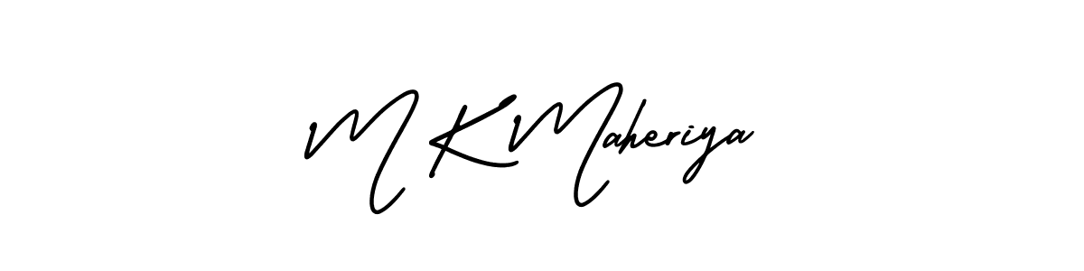 This is the best signature style for the M K Maheriya name. Also you like these signature font (AmerikaSignatureDemo-Regular). Mix name signature. M K Maheriya signature style 3 images and pictures png