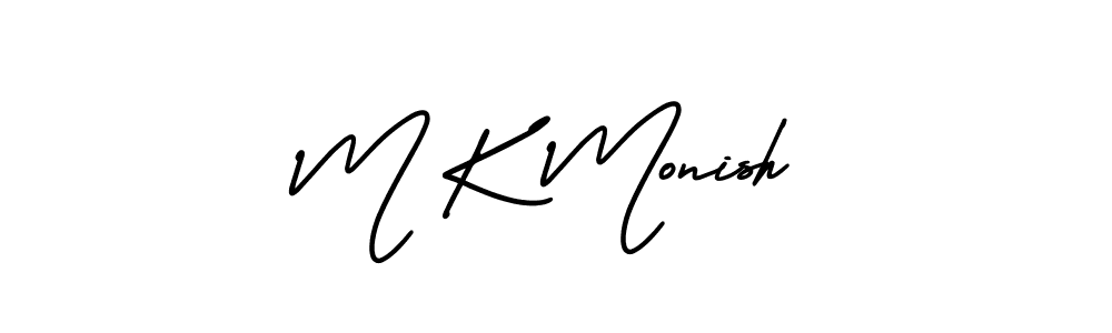 Make a short M K Monish signature style. Manage your documents anywhere anytime using AmerikaSignatureDemo-Regular. Create and add eSignatures, submit forms, share and send files easily. M K Monish signature style 3 images and pictures png