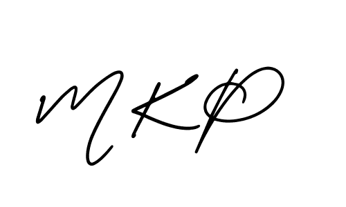 M K P stylish signature style. Best Handwritten Sign (AmerikaSignatureDemo-Regular) for my name. Handwritten Signature Collection Ideas for my name M K P. M K P signature style 3 images and pictures png