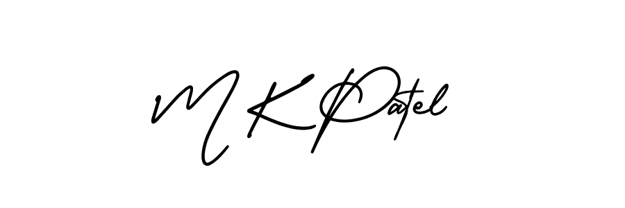 M K Patel stylish signature style. Best Handwritten Sign (AmerikaSignatureDemo-Regular) for my name. Handwritten Signature Collection Ideas for my name M K Patel. M K Patel signature style 3 images and pictures png