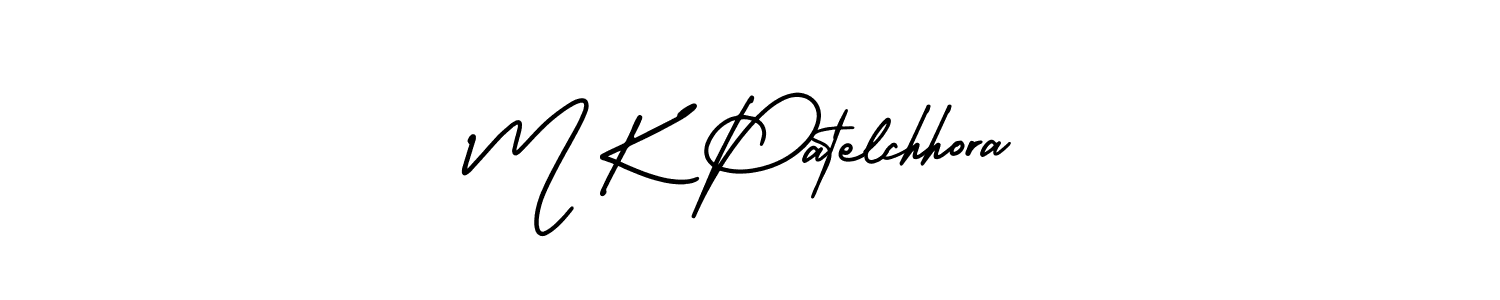 Also You can easily find your signature by using the search form. We will create M K Patelchhora name handwritten signature images for you free of cost using AmerikaSignatureDemo-Regular sign style. M K Patelchhora signature style 3 images and pictures png