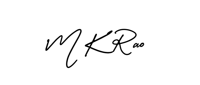 M K Rao stylish signature style. Best Handwritten Sign (AmerikaSignatureDemo-Regular) for my name. Handwritten Signature Collection Ideas for my name M K Rao. M K Rao signature style 3 images and pictures png