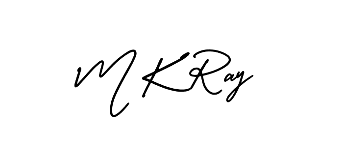 AmerikaSignatureDemo-Regular is a professional signature style that is perfect for those who want to add a touch of class to their signature. It is also a great choice for those who want to make their signature more unique. Get M K Ray name to fancy signature for free. M K Ray signature style 3 images and pictures png