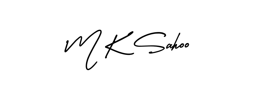 How to make M K Sahoo signature? AmerikaSignatureDemo-Regular is a professional autograph style. Create handwritten signature for M K Sahoo name. M K Sahoo signature style 3 images and pictures png